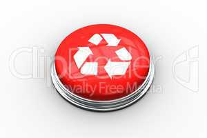 Composite image of recycling symbol on button