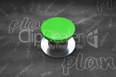 Composite image of digitally generated green push button