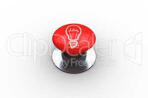 Composite image of light bulb graphic on button