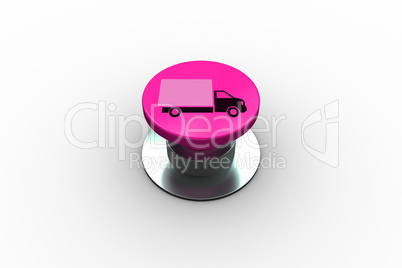 Composite image of lorry graphic on button