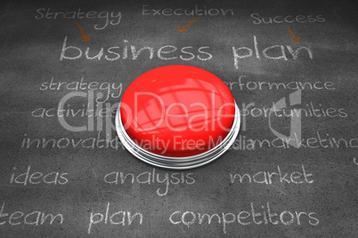 Composite image of digitally generated red push button Composite image of digitally generated red push button