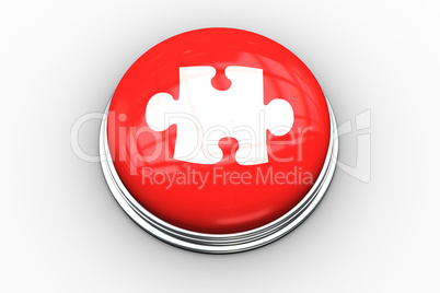 Composite image of jigsaw piece graphic on button