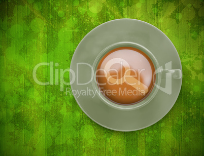 Composite image of magnifying glass