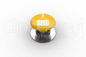 Composite image of crane graphic on button