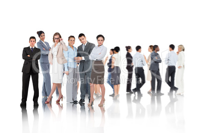 Composite image of business people