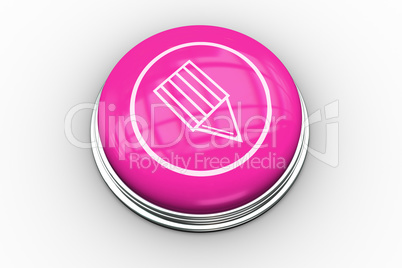 Pencil graphic on pink button