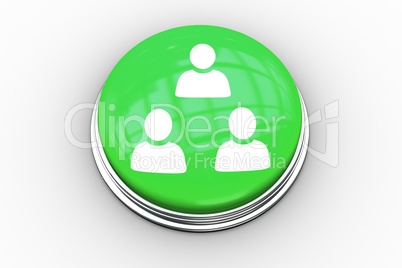 Composite image of human figures graphic on button