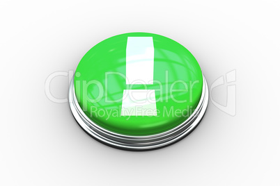 Composite image of exclamation mark graphic on button