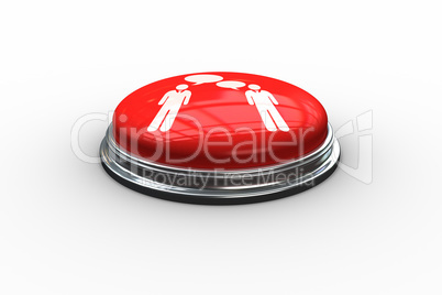 Composite image of businessmen talking graphic on button