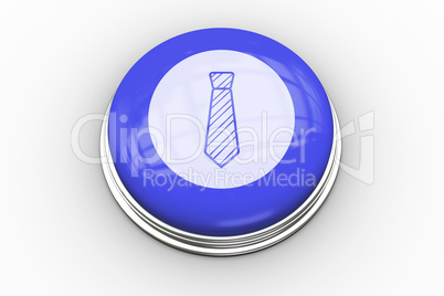 Tie graphic on purple button