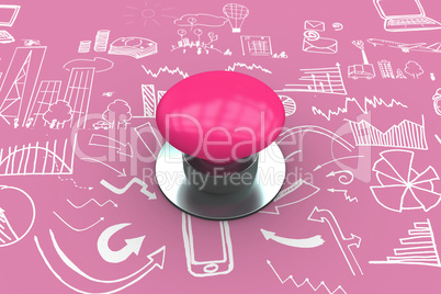 Composite image of pink push button