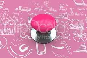 Composite image of pink push button