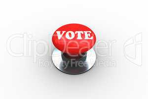 Vote on digitally generated red push button
