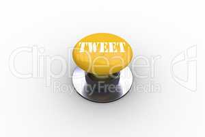 Tweet on yellow push button