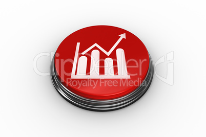 Composite image of bar chart and arrow graphic on button