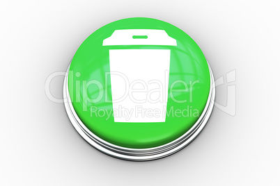 Composite image of coffee cup graphic on button