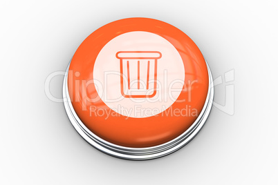 Trash graphic on orange button