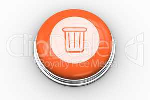 Trash graphic on orange button