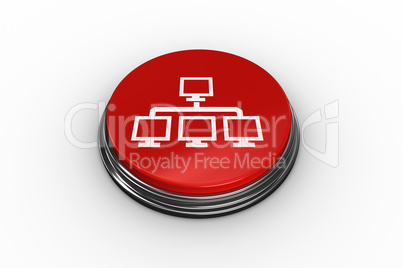 Composite image of computer connection graphic on button Composite image of computer connection graphic on button