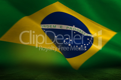 Brazilian flag waving