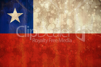 Chile flag in grunge effect