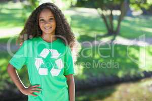 Young environmental activist smiling at the camera