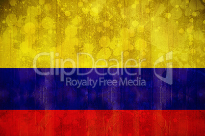 Colombia flag in grunge effect