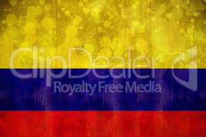Colombia flag in grunge effect