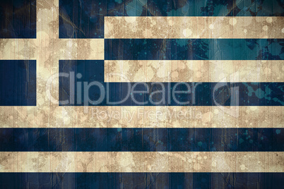Greece flag in grunge effect