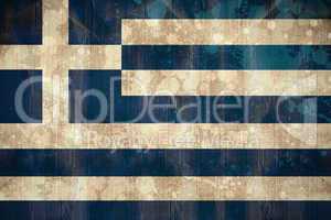 Greece flag in grunge effect