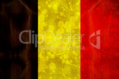 Belgium flag in grunge effect