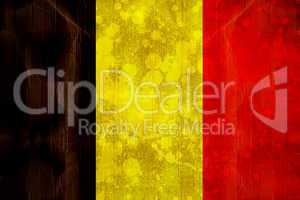 Belgium flag in grunge effect