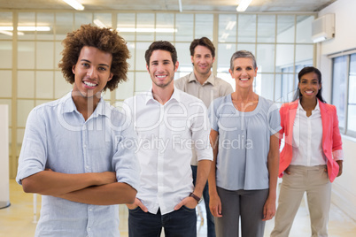 Group of workers smiling at the camera