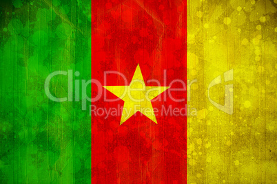 Cameroon flag in grunge effect