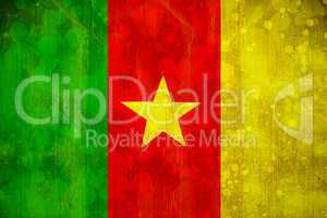 Cameroon flag in grunge effect