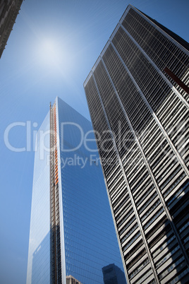 Low angle view of skyscrapers