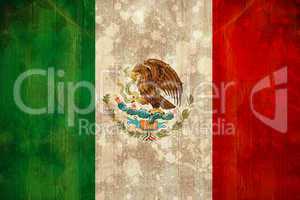 Mexico flag in grunge effect