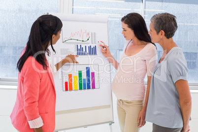 Attractive businesswoman making a presentation at work