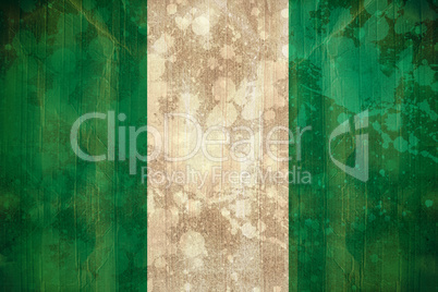 Nigeria flag in grunge effect