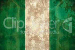 Nigeria flag in grunge effect