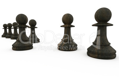 Black pawns in a row