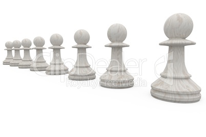 White pawns in a row