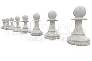 White pawns in a row