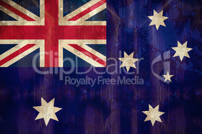 Australia flag in grunge effect