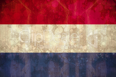 Netherlands flag in grunge effect