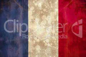 France flag in grunge effect