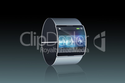 Futuristic wrist watch with display