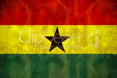 Ghana flag in grunge effect