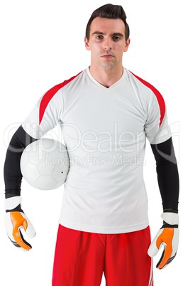 Goalkeeper standing in white jersey