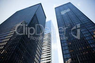 Low angle view of skyscrapers